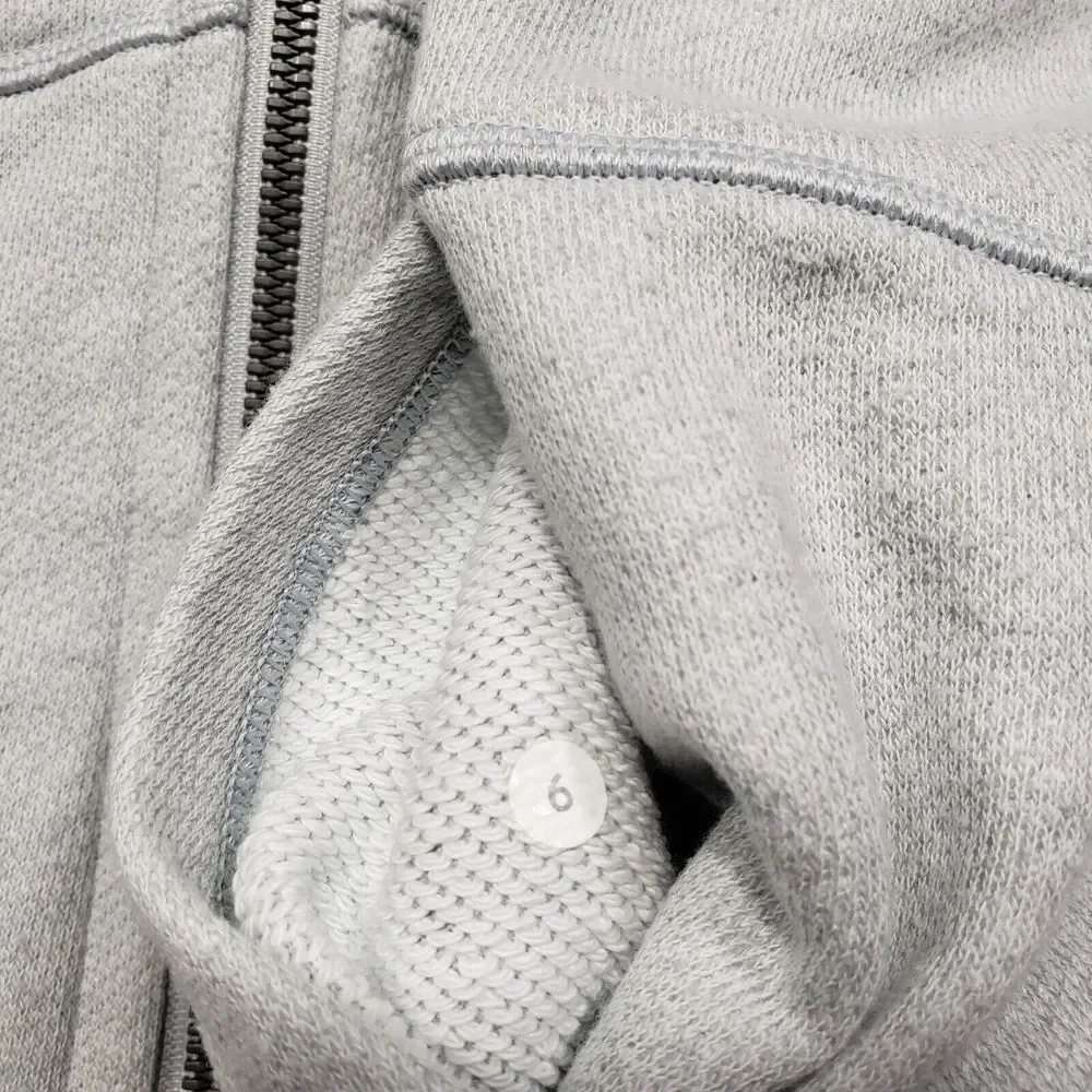 Lululemon Light Gray Zip-Up Hoodie Size 6